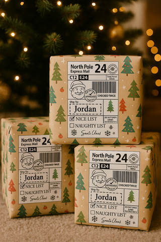 Personalised Santa Shipping Labels