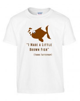 "Little Brown Fish” - League of Gentlemen Style T Shirt (White) Gildan Tee (T-Shirt)