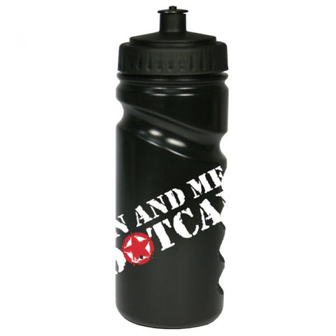 Lean and Mean Bootcamp 500ml (Black) Finger Grip Sports Bottle - Push Pull Cap