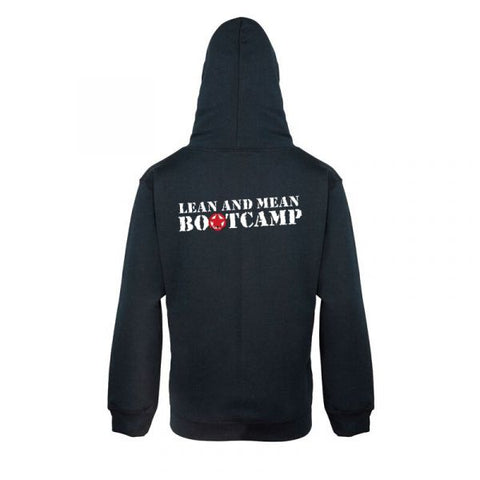 Lean and Mean Bootcamp College Hooded Top (Jet Black) AWDis (JH001)