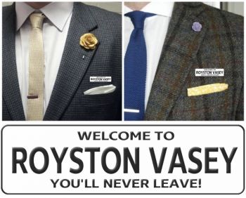 Welcome to Royston Vasey Roadsign - Limited Edition 'Enamel Filled' Die Cast Metal Badge - League of Gentlemen Style Pin Badge